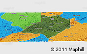 Satellite Panoramic Map of Gbarma, political outside