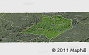 Satellite Panoramic Map of Gbarma, semi-desaturated
