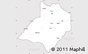 Silver Style Simple Map of Gbarma, cropped outside