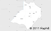 Silver Style Simple Map of Gbarma, single color outside