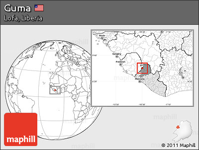 Blank Location Map of Guma, highlighted country, highlighted parent region