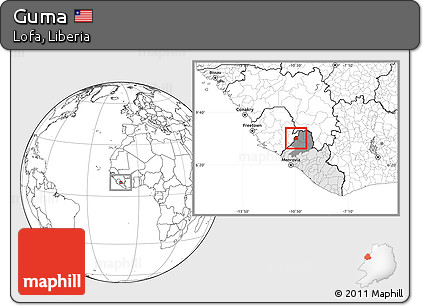 Blank Location Map of Guma, highlighted country, highlighted parent region