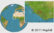 Satellite Location Map of Guma