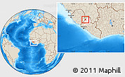 Shaded Relief Location Map of Guma, highlighted parent region, within the entire country