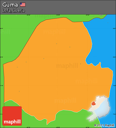 Political Simple Map of Guma