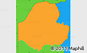 Political Simple Map of Guma