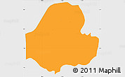 Political Simple Map of Guma, single color outside