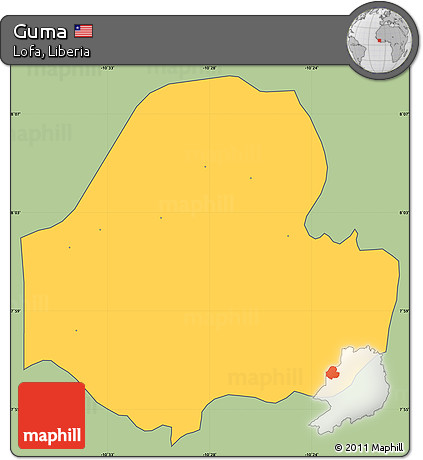 Savanna Style Simple Map of Guma, cropped outside