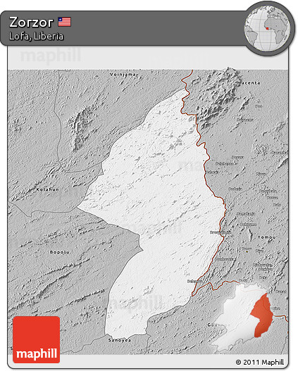 Gray 3D Map of Zorzor