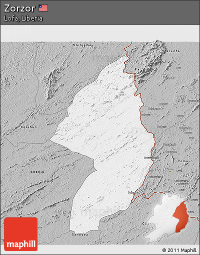 Gray 3D Map of Zorzor