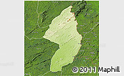 Physical 3D Map of Zorzor, satellite outside