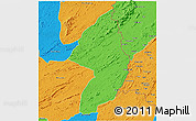 Political 3D Map of Zorzor