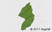 Satellite 3D Map of Zorzor, cropped outside