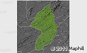 Satellite 3D Map of Zorzor, desaturated