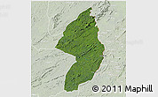 Satellite 3D Map of Zorzor, lighten