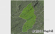 Satellite 3D Map of Zorzor, semi-desaturated