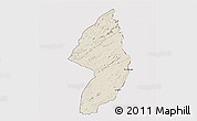 Shaded Relief 3D Map of Zorzor, cropped outside