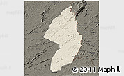 Shaded Relief 3D Map of Zorzor, darken