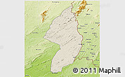 Shaded Relief 3D Map of Zorzor, physical outside