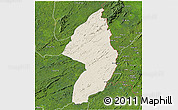 Shaded Relief 3D Map of Zorzor, satellite outside