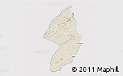Shaded Relief 3D Map of Zorzor, single color outside