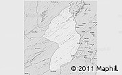 Silver Style 3D Map of Zorzor