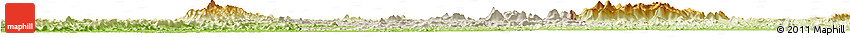 Shaded Relief Horizon Map of Zorzor, physical outside Shaded Relief Horizon Map of Zorzor, physical outside