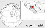 Blank Location Map of Zorzor, highlighted country, highlighted parent region, within the entire country