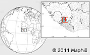 Blank Location Map of Zorzor, highlighted country, highlighted parent region