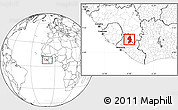 Blank Location Map of Zorzor, highlighted parent region