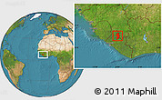 Satellite Location Map of Zorzor