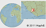 Savanna Style Location Map of Zorzor, highlighted parent region, hill shading