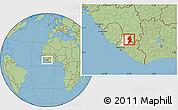 Savanna Style Location Map of Zorzor, highlighted parent region