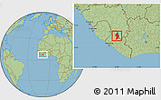 Savanna Style Location Map of Zorzor