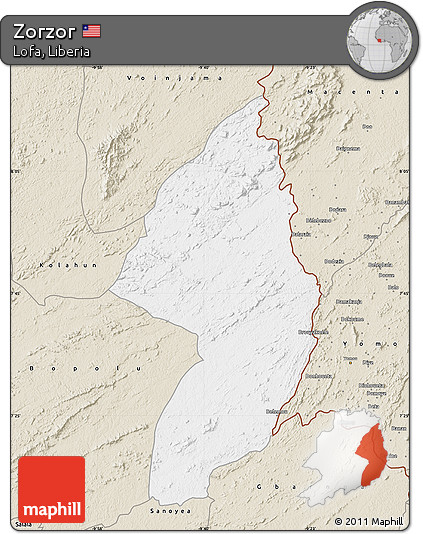 Classic Style Map of Zorzor