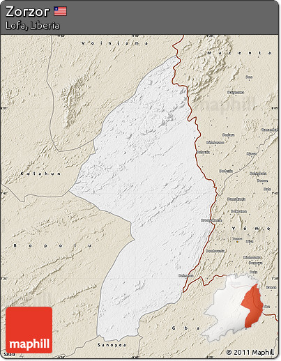 Classic Style Map of Zorzor