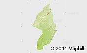 Physical Map of Zorzor, single color outside