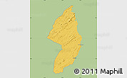 Savanna Style Map of Zorzor, single color outside