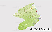 Physical Panoramic Map of Zorzor, cropped outside