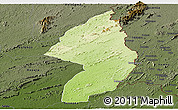 Physical Panoramic Map of Zorzor, darken