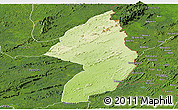 Physical Panoramic Map of Zorzor, satellite outside