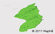 Political Panoramic Map of Zorzor, cropped outside
