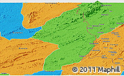 Political Panoramic Map of Zorzor