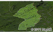 Satellite Panoramic Map of Zorzor, darken
