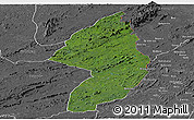 Satellite Panoramic Map of Zorzor, desaturated