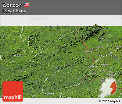 Satellite Panoramic Map of Zorzor
