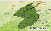 Satellite Panoramic Map of Zorzor, physical outside