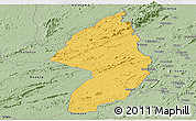 Savanna Style Panoramic Map of Zorzor