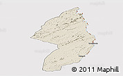 Shaded Relief Panoramic Map of Zorzor, cropped outside