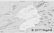 Silver Style Panoramic Map of Zorzor